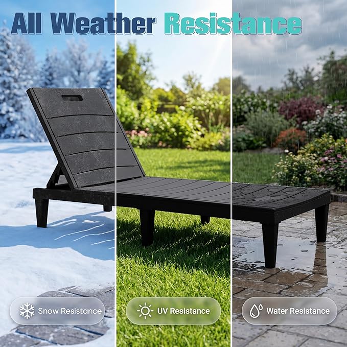 Devoko Outdoor Chaise Lounge Chair Set of 2