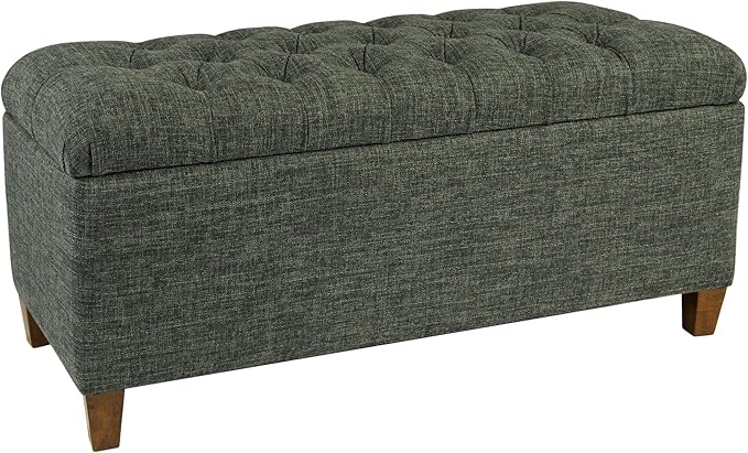 Homepop Home Decor Tufted Ainsley Button Storage Ottoman Bench