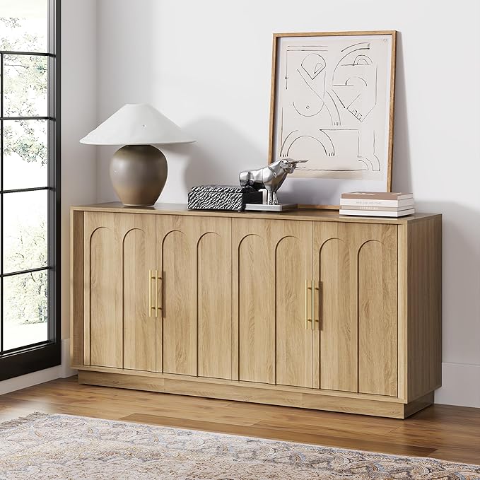 FORTUNETEC Sideboard Buffet Cabinet