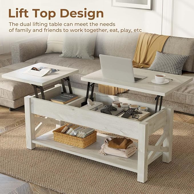 Rolanstar 47.2" Lift Top Coffee Table