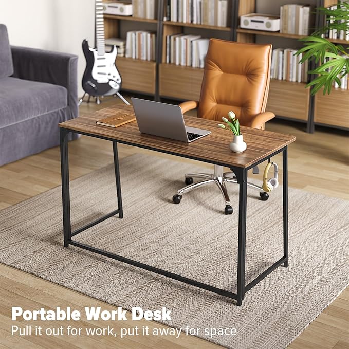 WOHOMO Folding Desk, 47.2" Foldable Computer Desk