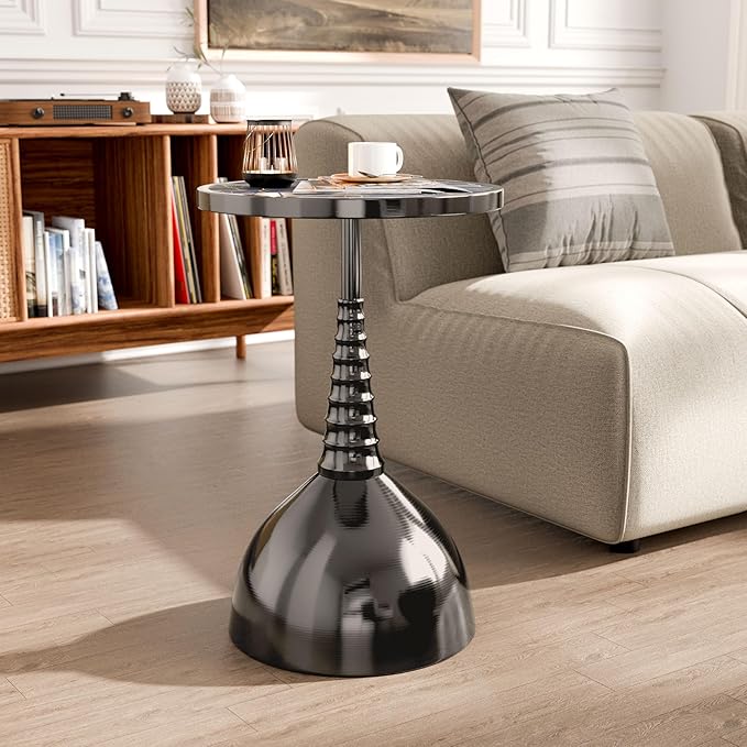 Homes: Inside + Out Halric Modern 24" Tall Round End Table