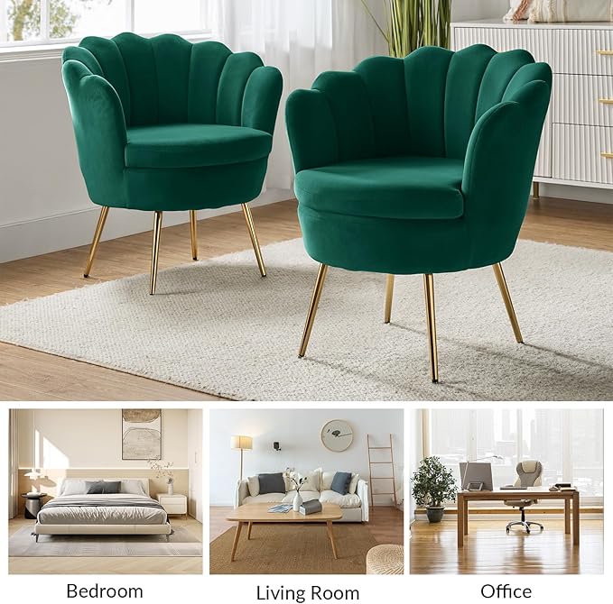 HULALA HOME Modern Velvet Accent Chair