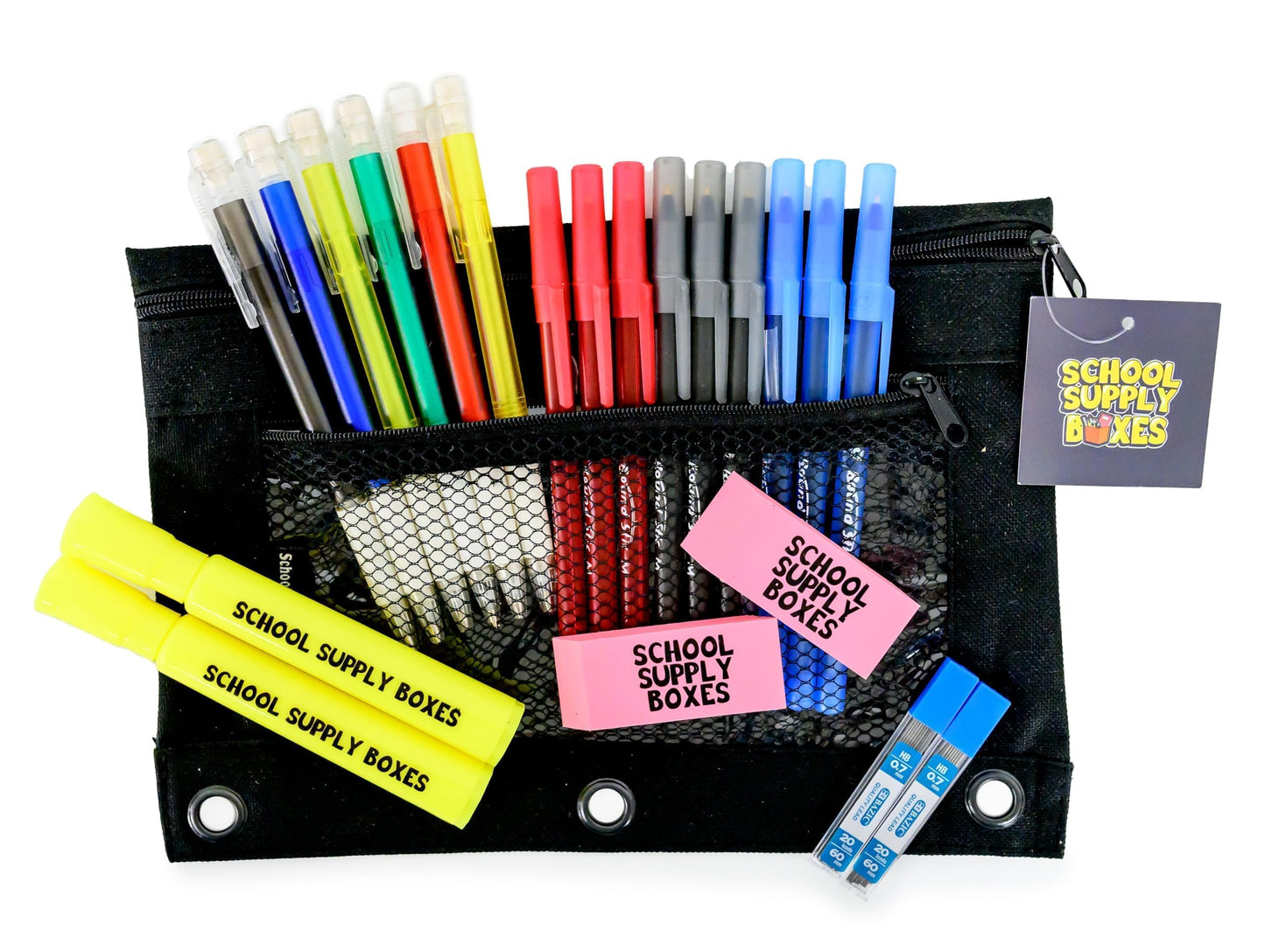 School Supply Boxes | STEM Class Bundle (1 Box) | Back to School Essentials Kit for Students & Teachers | Includes a Calculator, Graph Ruled Filler Paper, a Protractor, & More