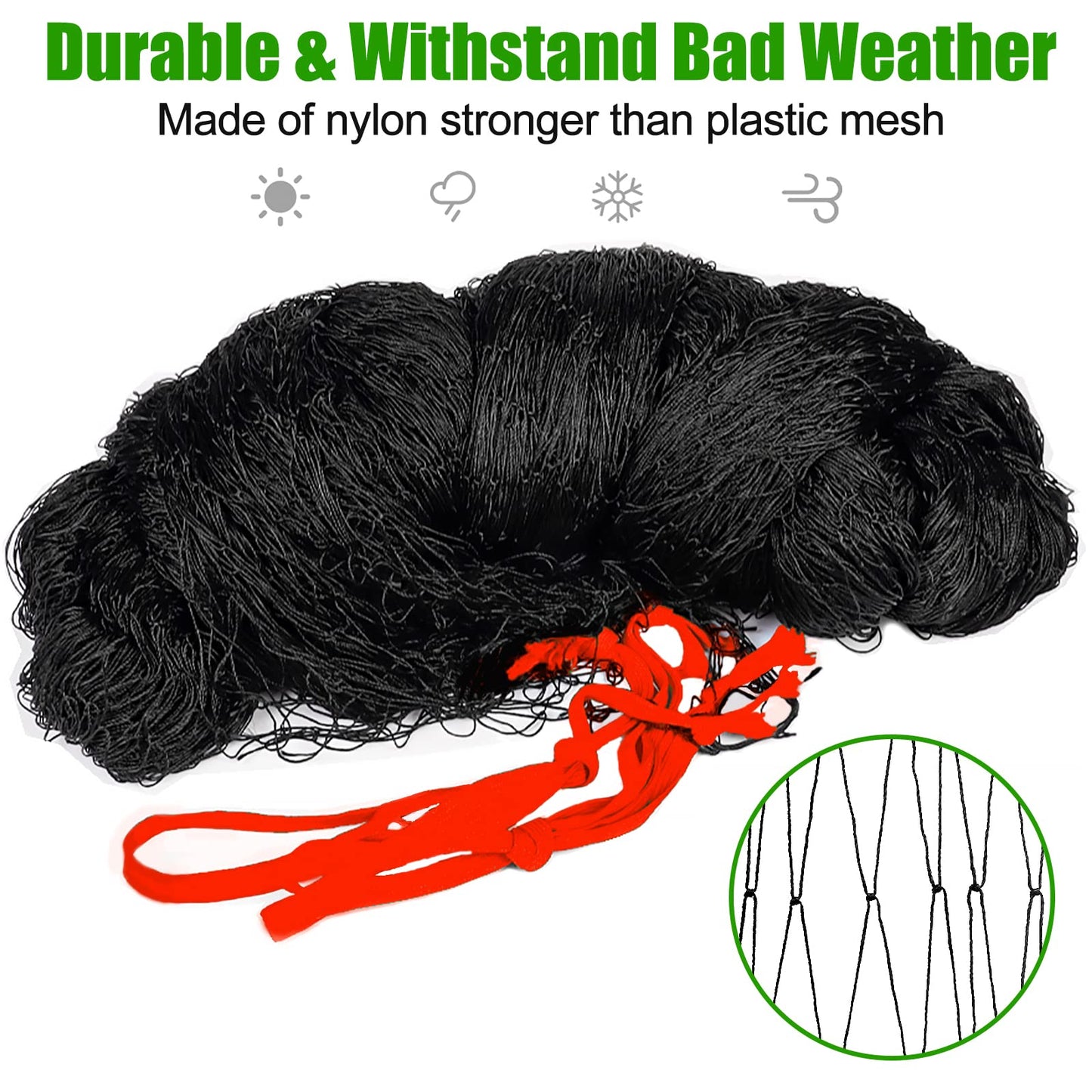 Poultry Netting for Chicken Run - 25x50ft Garden Netting with 1" Square Mesh Protect Plants,Fruit Tree & Vegetables from Poultry,Birds Deer,Pests & Other Animals, Bird Netting for Garden,Farm,Orchard