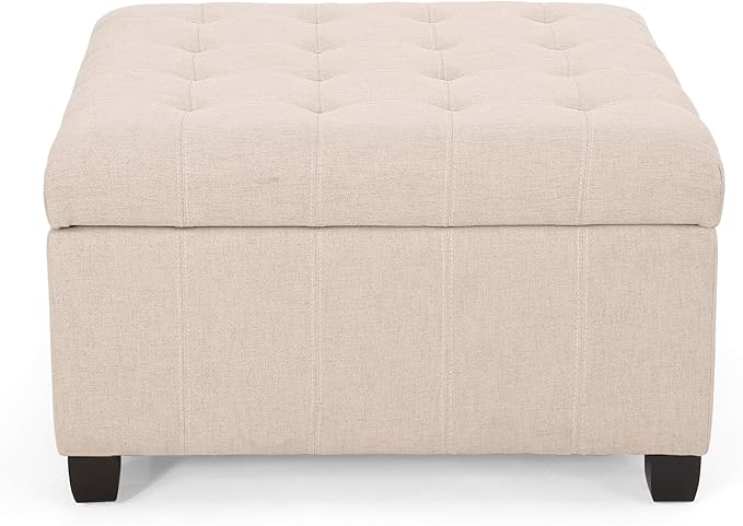 Christopher Knight Home Hedda Tufted Fabric Storage Ottoman
