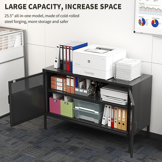 Black Metal Storage Cabinet