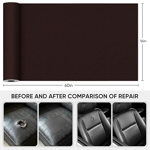 Leather Repair Tape, 16 x60 Inches Self Adhesive Leather Repair Patch，Leather