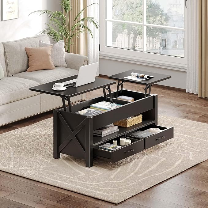 Seventable Coffee Table, 47.2" Lift Top Coffee Table