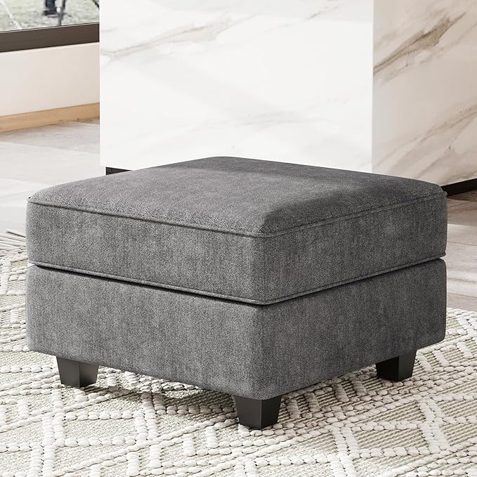 Belffin Fabric Modular Sectional Sofa Storage Ottoman Module Couch Side