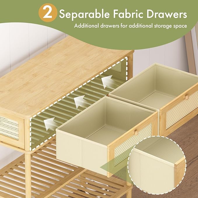 Entryway Table Sofa Console Table, Bamboo Small Entry Way Table