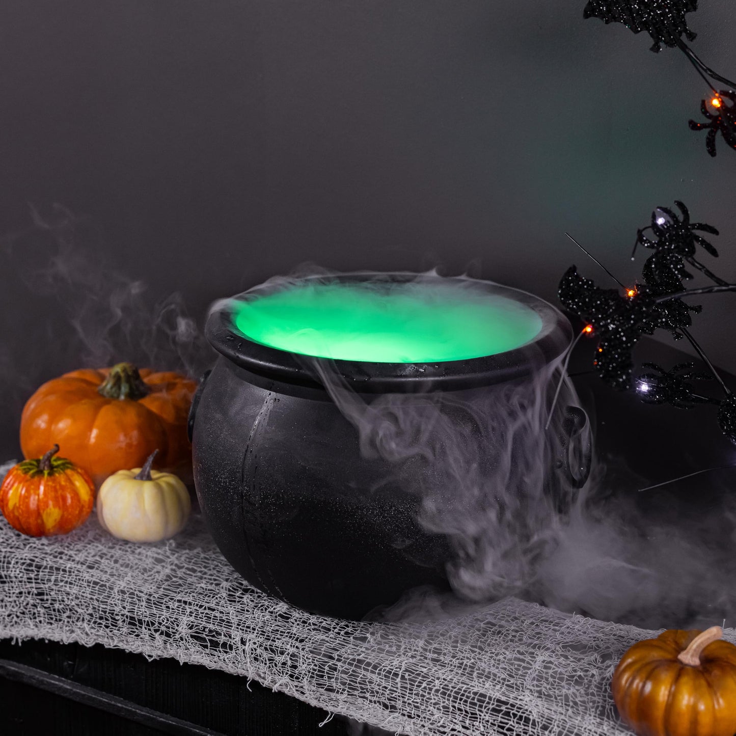 Evergreen Garden Cauldron Witch Pot Candy Holder Bowl Bucket for Trick-or-Treat, Flower Plant Pot, Indoor/Outdoor Halloween Witches Decoration for Party Home Office Desk (Witch Cauldron)