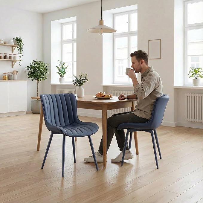 YOUNUOKE Mid-Century Modern Dining Chairs Set of 2, Armless Accent Chair