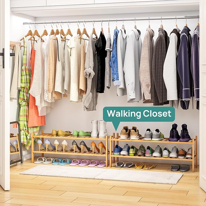 viewcare 2-Tier Long Shoe Rack for Entryway, Long 33IN | Beautiful | Functional