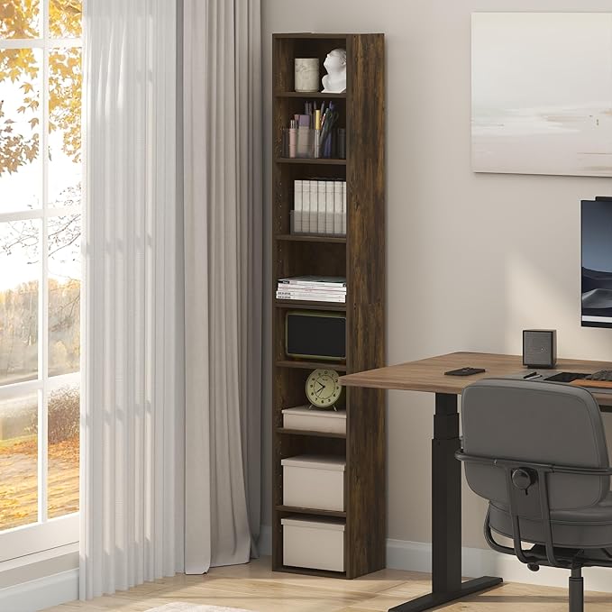 Furinno PASIR Book Shelf, 8-Tier Bookshelf, Bookcase