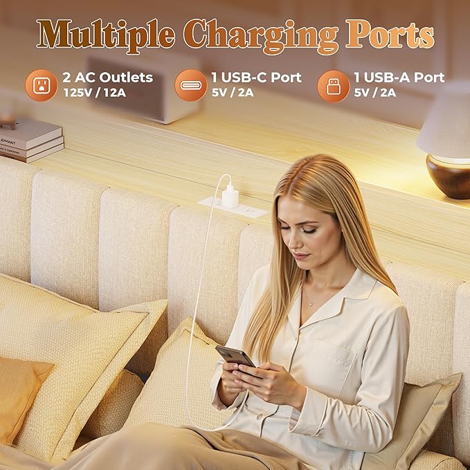 PRAISUN Bed Frame Queen Size