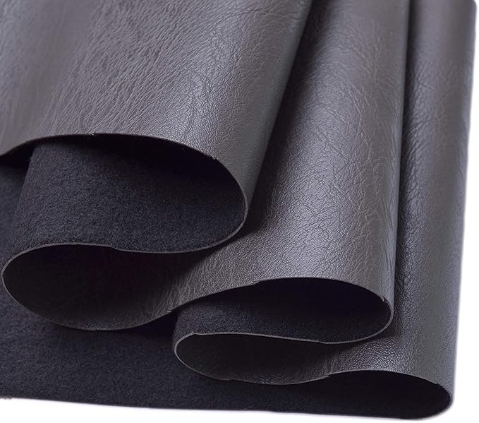 Wento Thick Half Yard Faux Leather Fabric Soft Skin Grain PU Leather