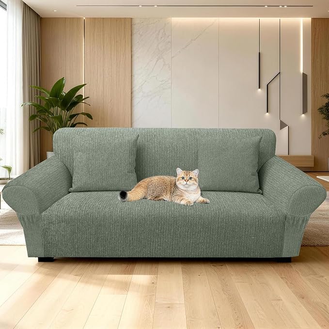 Loveseat Slipcover with 2 Pillow Cover