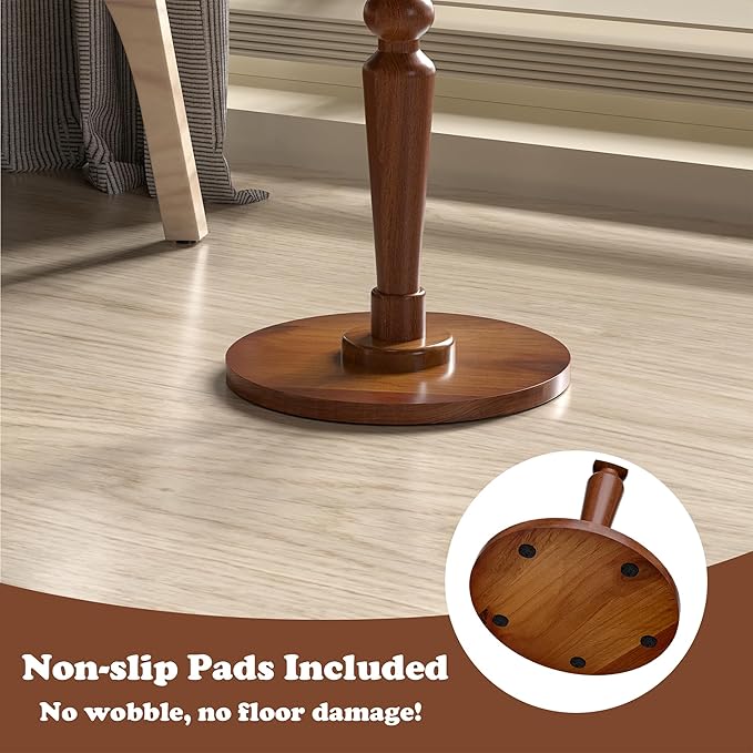 Small Wooden Round Side Table
