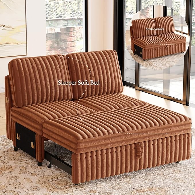 Belffin Corduroy Sleeper Sofa