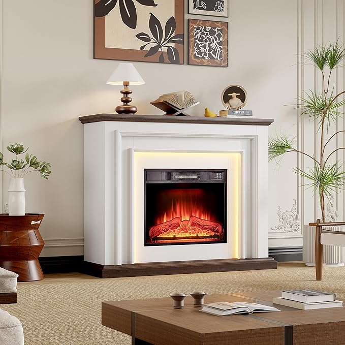 44" LED Lights Electric Fireplace