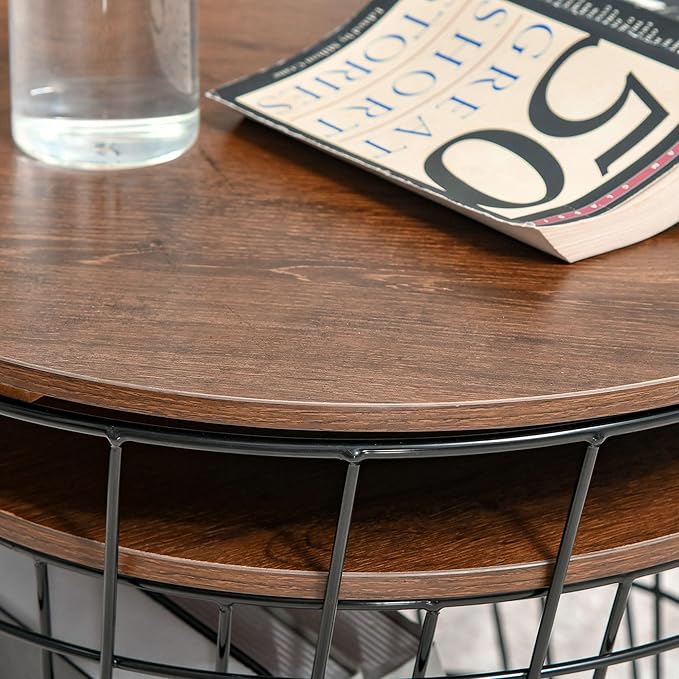 HOMCOM End Tables Set of 2, Nesting Tables