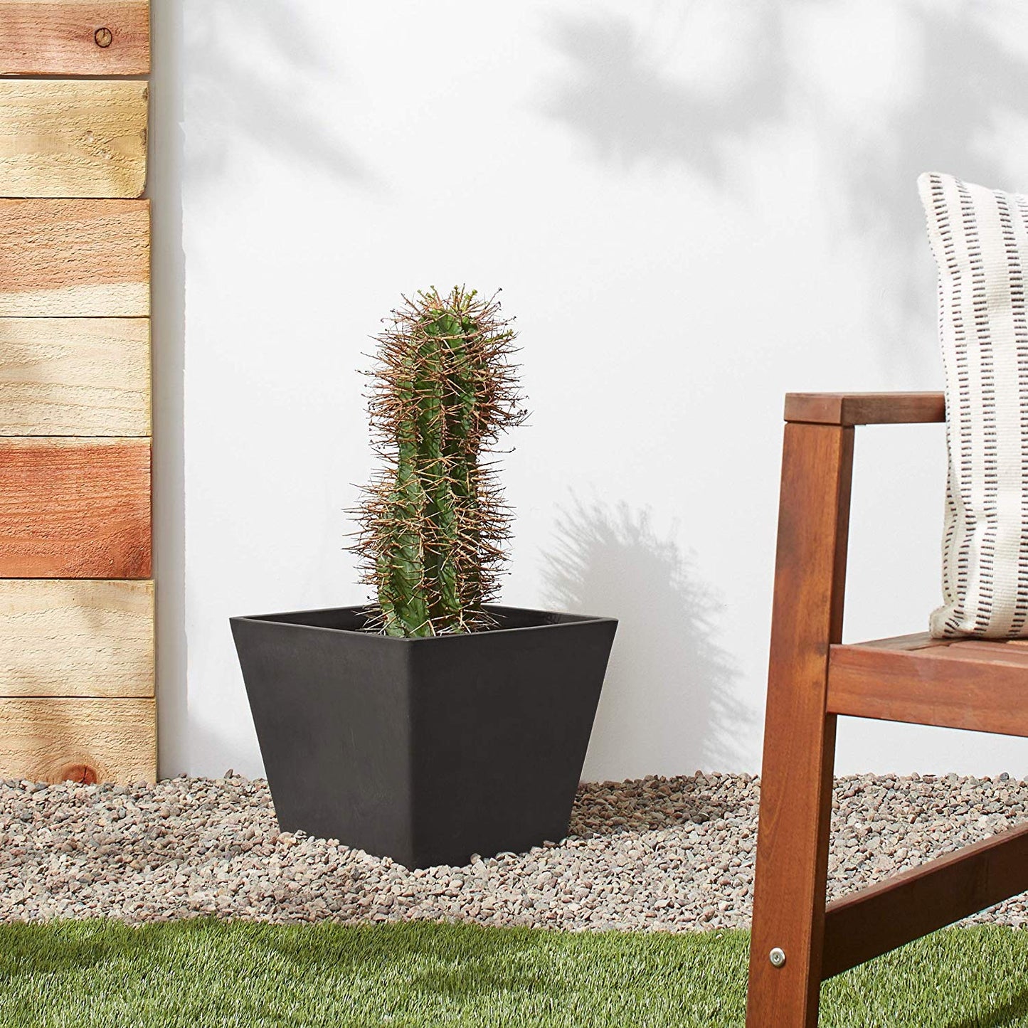 Arcadia Garden Products UF31DC Simplicity Square, 12 by 10-Inch Dark Charcoal