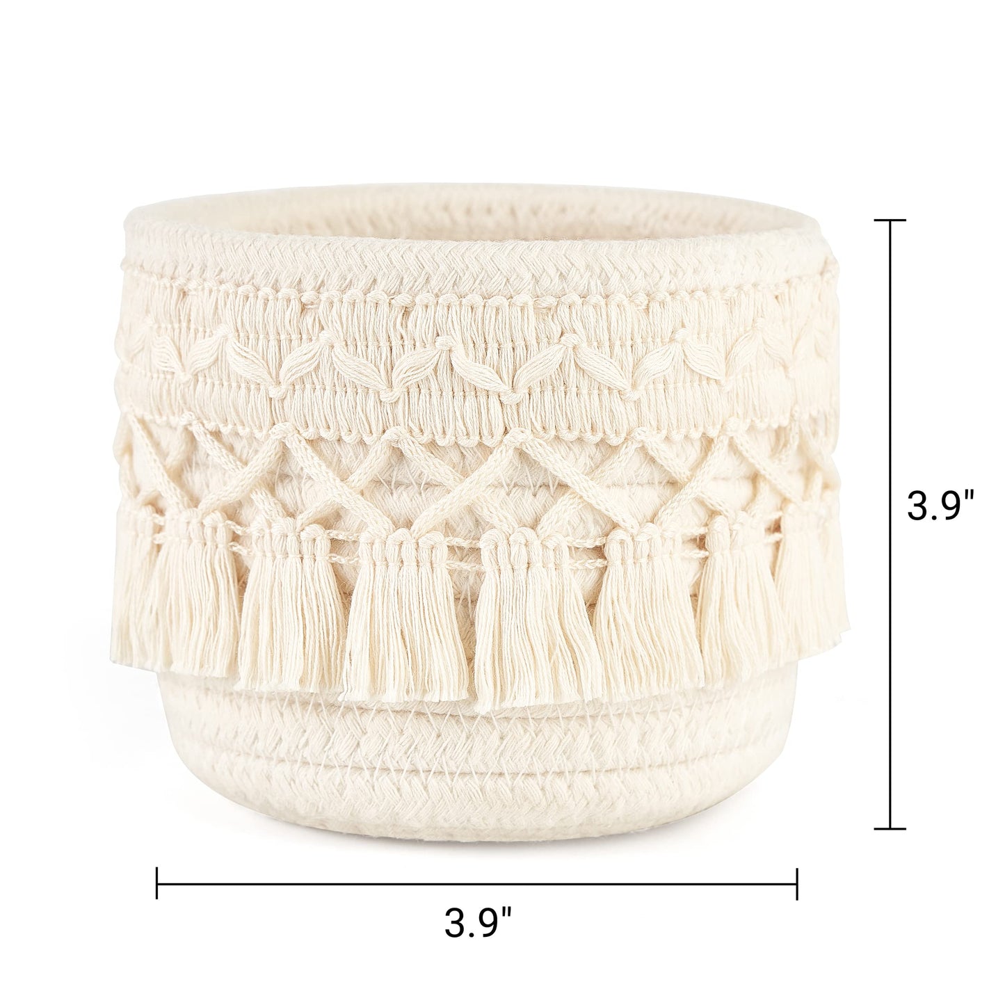 Mkono 3 Pack Macrame Baskets and Key Holder for Wall