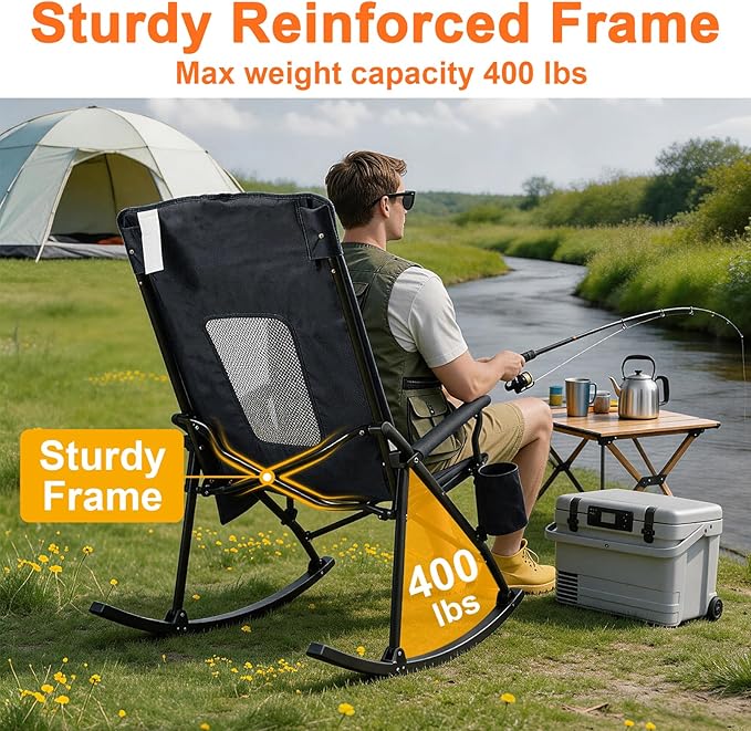 Romswi 2 Pack Rocking Camping Chair