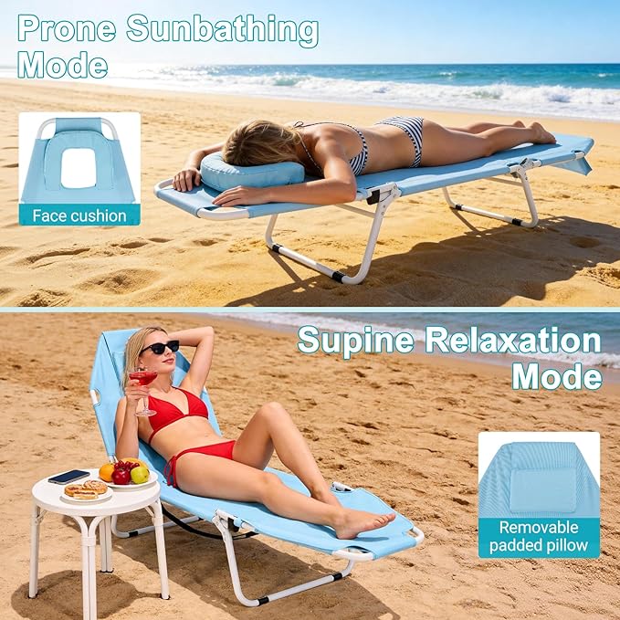 ABORON 2-in-1 Tanning Chair