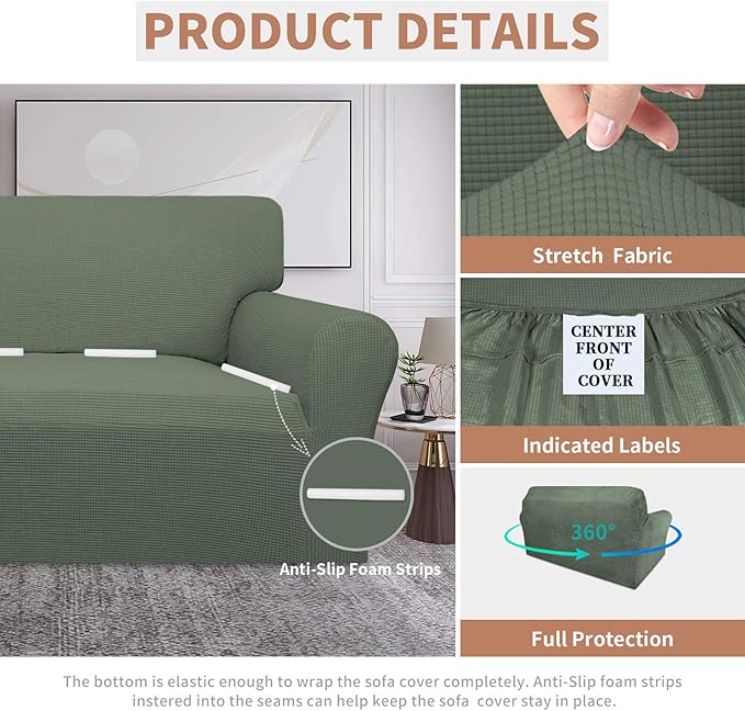 Easy-Going 100% Waterproof Oversized Loveseat Couch Cover, Dual Waterproof Sofa