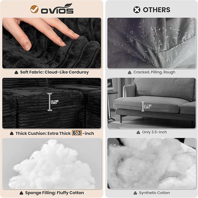 ovios 32.7 inches Ottoman Seat Module
