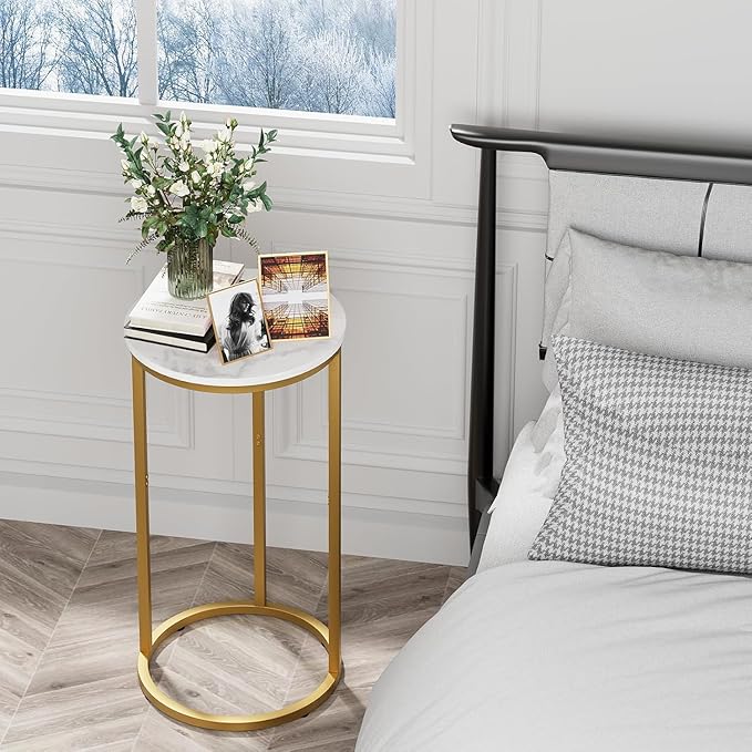 C Shaped End Table, Couch Side Tables