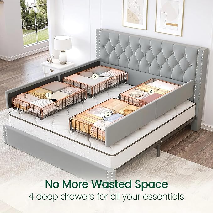 LARMACE King Size Bed Frame