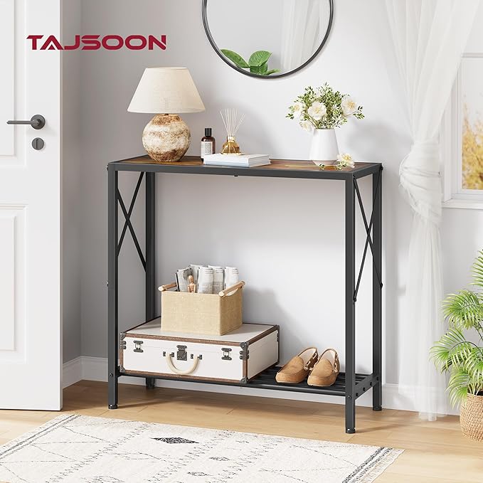 Tajsoon Console Table 28.3''L, 2 Tier Narrow Entryway Table