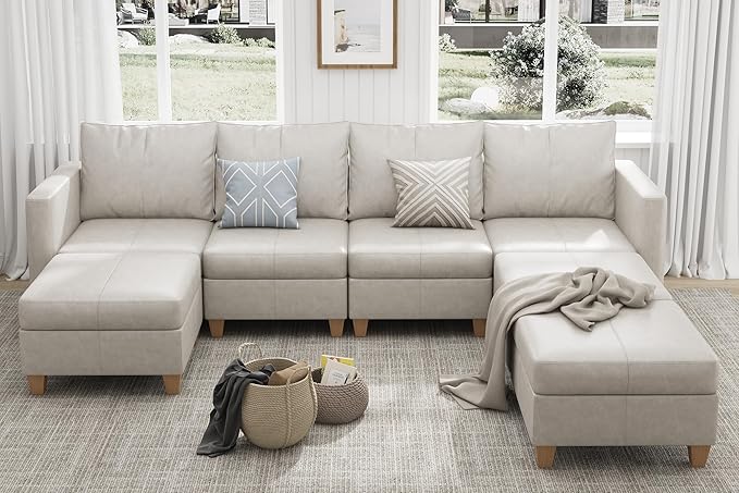 EASE MOOSE Armrest Module for Modular Sectional Sofa, Faux Leather Side