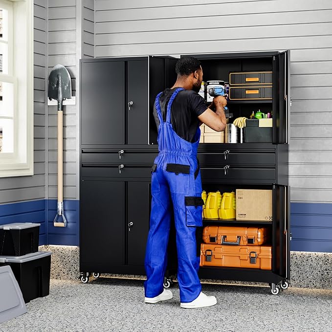 Yizosh Metal Garage Storage Cabinet