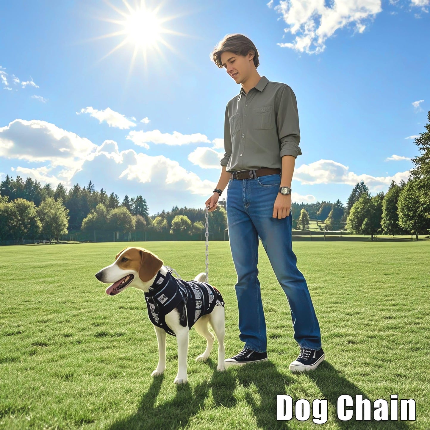 Stainless Steel Chain, Lsqurel 6.5ft Metal Chain Link Chain 5/32in Light Duty Chain Utility Chain Jack Chain for Home Outdoor Camping Hanging etc (5/32in-6.5ft)