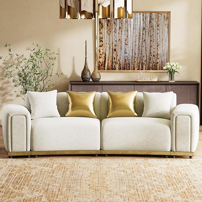 Oversized Velvet Chesterfield Couch