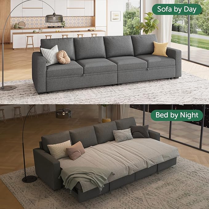 HONBAY Modular Sectional Sleeper Sofa Bed,