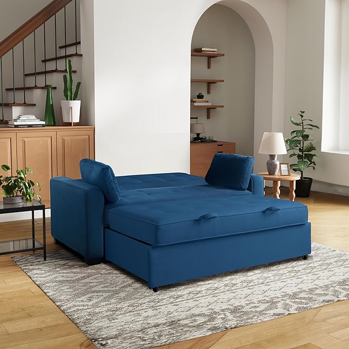 Serta Ainsley 72.6" Convertible Sleeper Sofa, Queen Size, Dreamcoil Comfort