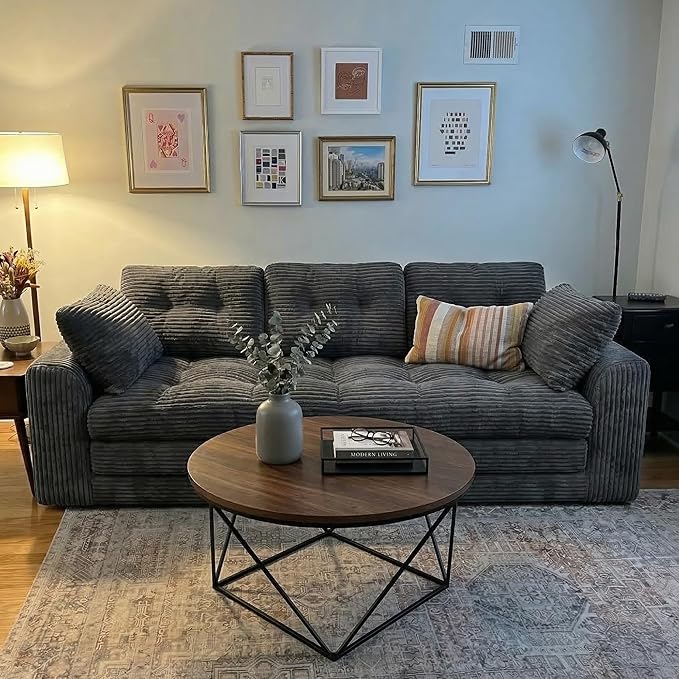 Homkdom 3 Seater Boneless Couch