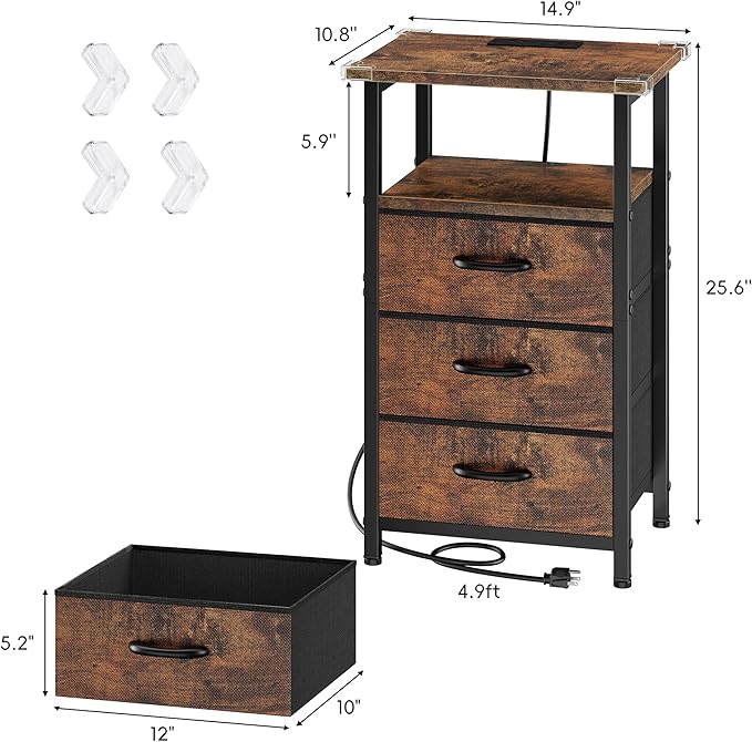 Vagusicc Nightstand Set of 2
