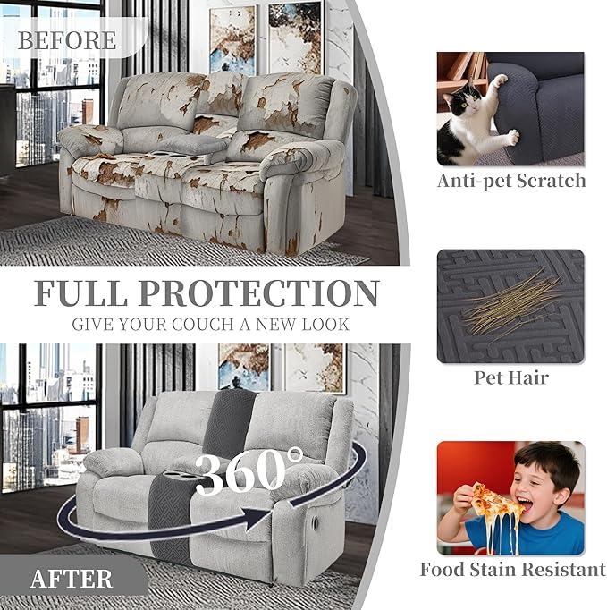 100% Waterproof Sectional Recliner Couch Covers