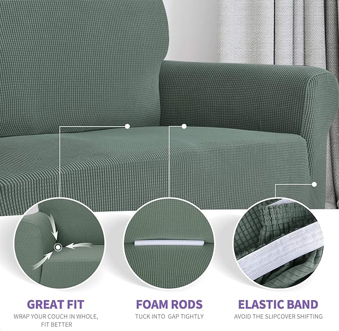 ZNSAYOTX Super Stretch Chair Slipcover Universal Sofa Chair Covers