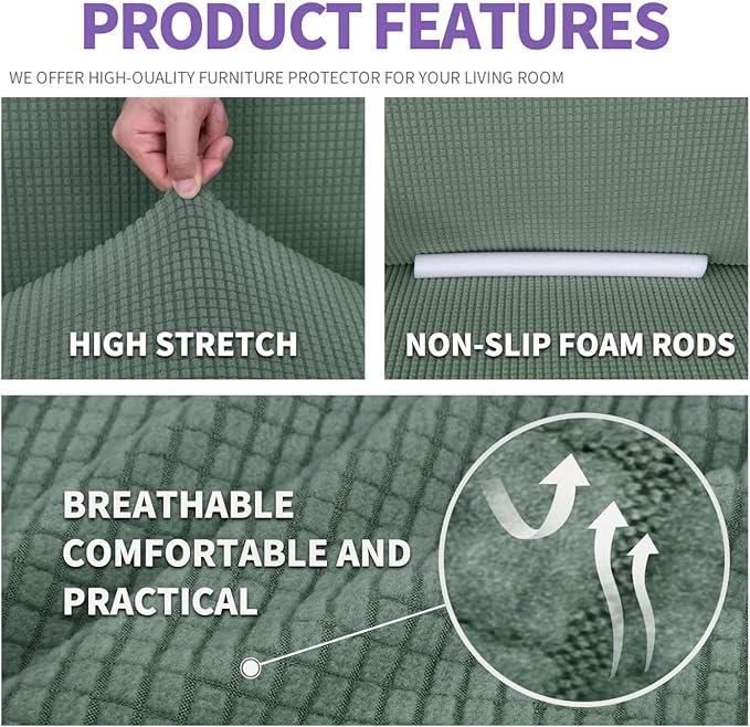 ZNSAYOTX Super Stretch Couch Cover Universal Sofa Covers
