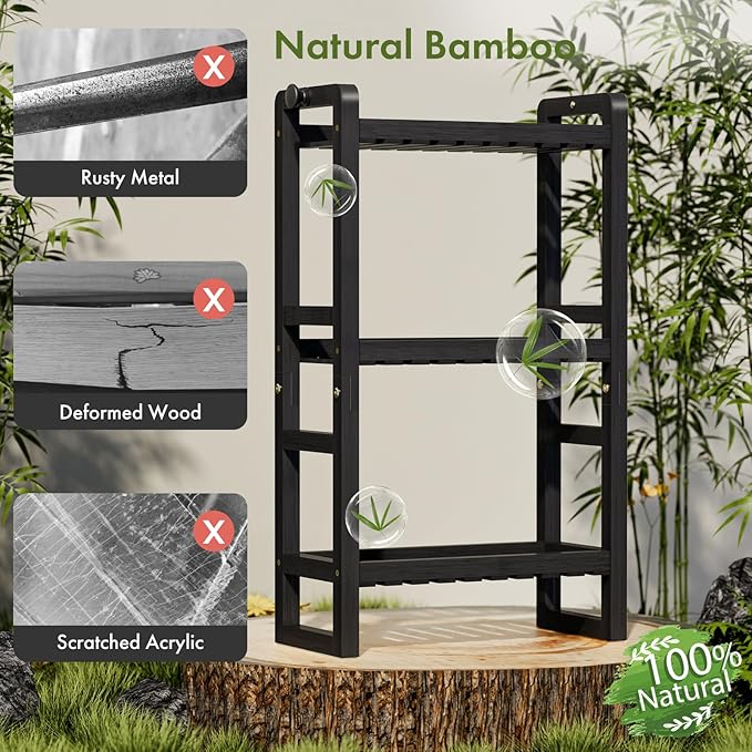 AmazerBath Bamboo Over The Toilet Storage Shelf