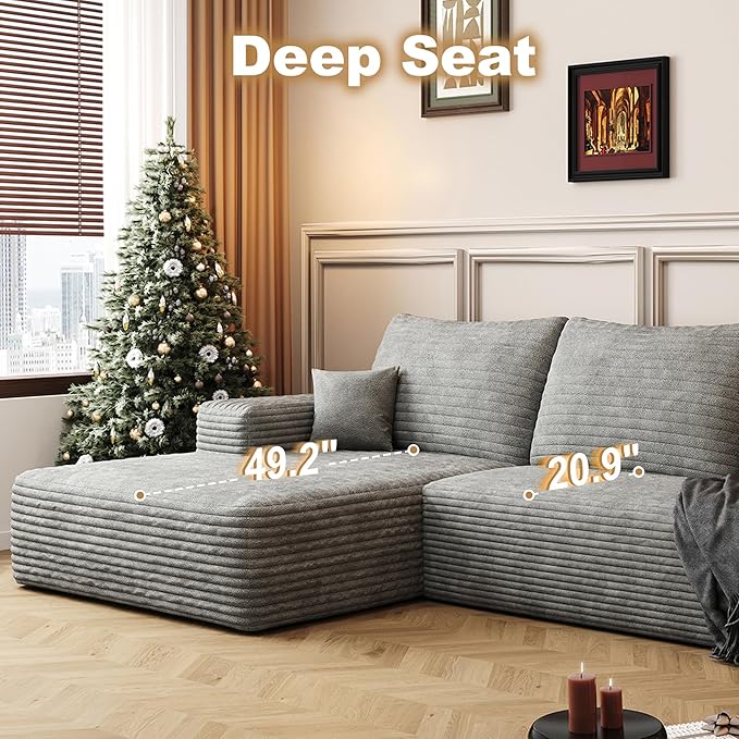 108" Sectional Couches for Living Room Cloud Couch Sofa
