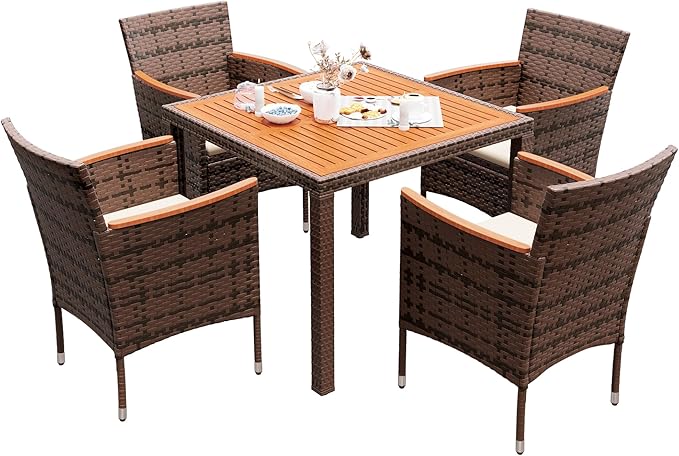 Devoko 5 PCS Furniture, Patio Conversation Set