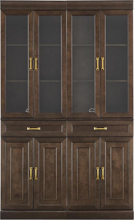 Crosley Furniture Stanton 2-Piece Glass Door Kitchen Storage Pantry Cabinet